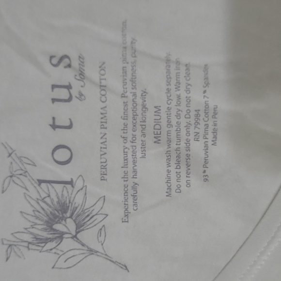 Soma White & Blue Striped Peruvian Pima Cotton Blouse size Medium - Picture 3 of 6